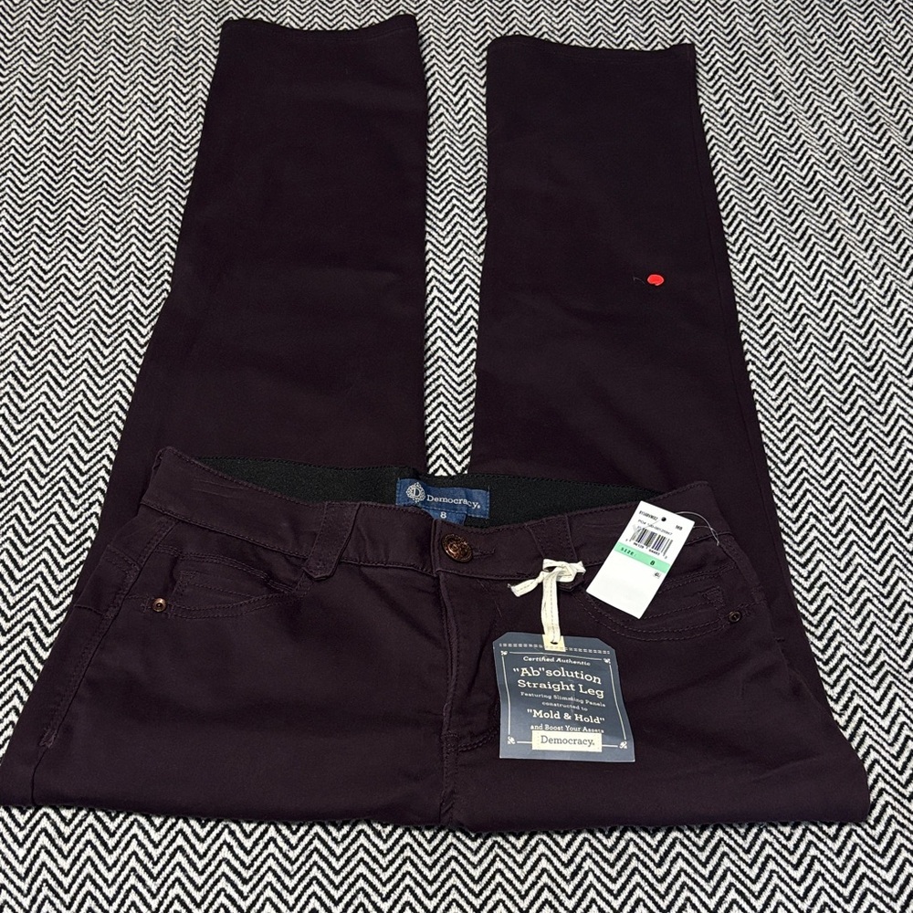Democracy Women's Straight Leg Pants in Dark Purple